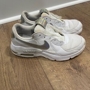 Nike Kids White and Silver Sneakers